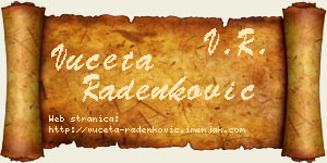 Vuceta Radenković vizit kartica